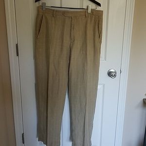 Banana Republic Linen Khaki w Pinstripe Pant 32x30